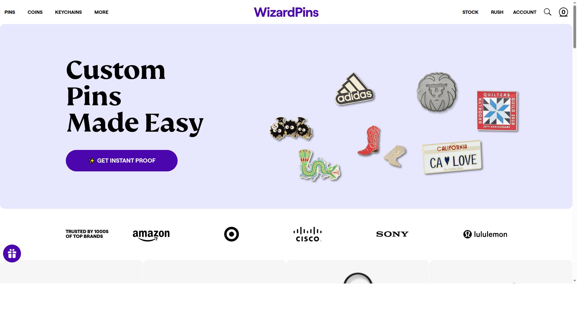 WizardPins website